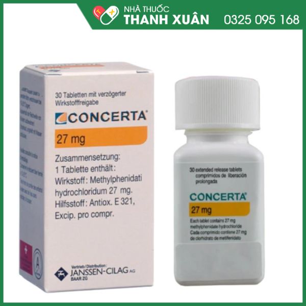 Concerta 27mg trị rối loạn tăng động giảm chú ý